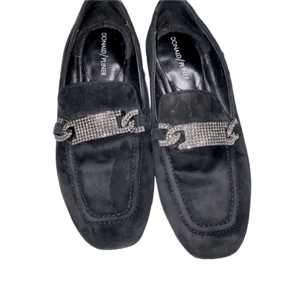 Donald J Pliner black suede loafers size 7M - Picture 1 of 9